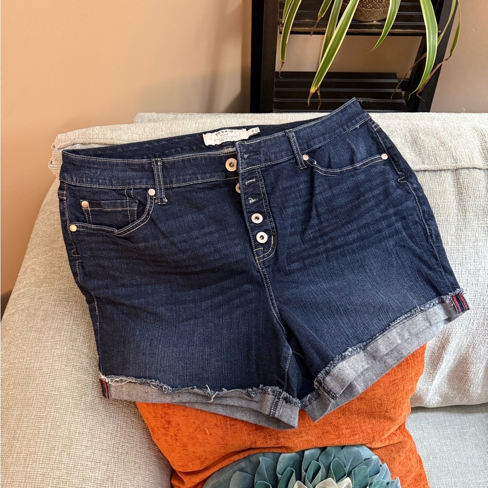 Torrid Dark Blue Jean Shorts